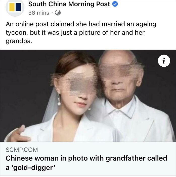 The Way Ppl Assumed Her Grandpa Is Her Sugar Daddy