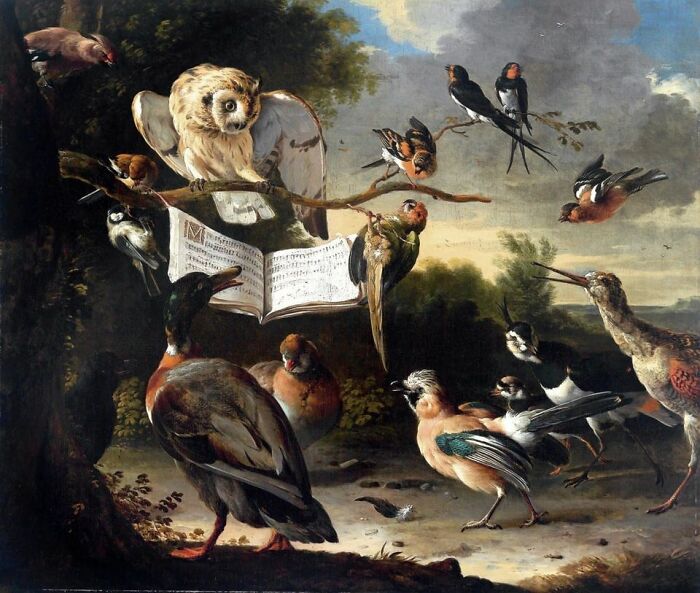 Melchior D’hondecoeter (Dutch, 1636–1695) - Vogelkonzert (1670)