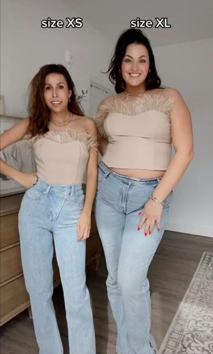 Women Compare XL And XS Sizes Of The Same Clothes, And Their Videos Go Viral