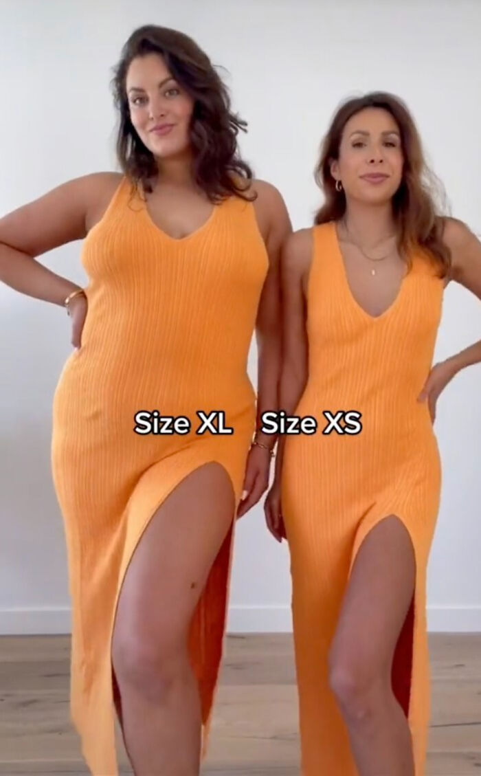 Women Compare XL And XS Sizes Of The Same Clothes, And Their Videos Go Viral