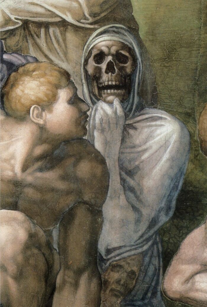 Le Me When, After Five Months Of Diet, I Find That We Will Have Pizza For Dinner. _______________ Particular Of The "Last Judgement" By Michelangelo Buonarroti (1535 -1541) - Sistine Chapel, Rome