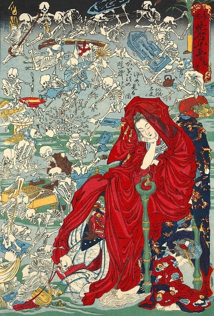Hell Courtesan By Kawanabe Kyosai (1874)