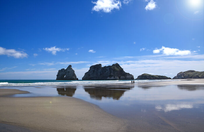 Wharariki Beach, At The Tip Of The South Island, Cape Farewell New Zealand.