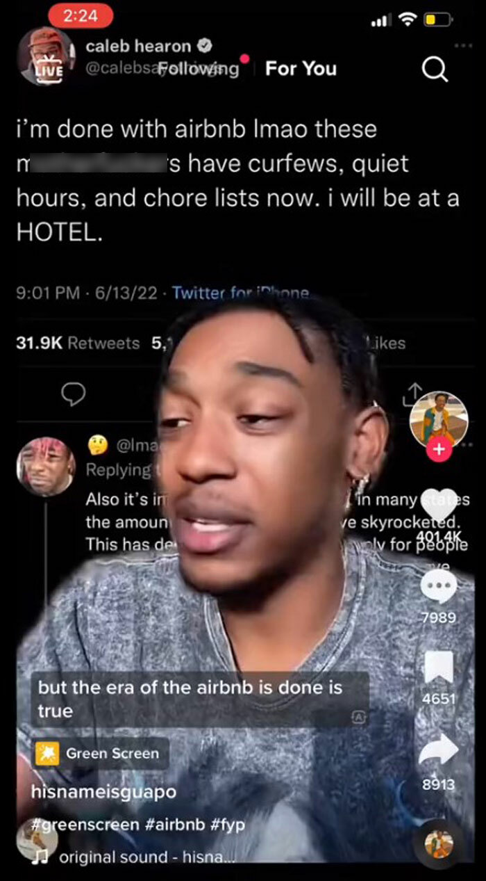 "The Era Of Airbnb Is Done": TikToker Rants About Airbnb Hosts "Destroying" The Service, Goes Viral With Almost 1M Views "The Era Of Airbnb Is Done": TikToker Rants About Airbnb Hosts "Destroying" The Service, Goes Viral With Almost 1M Views