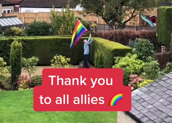 The Internet Cannot Get Enough Of This Dad Who Filled Yard With Pride Flags To Annoy Homophobic Neighbor