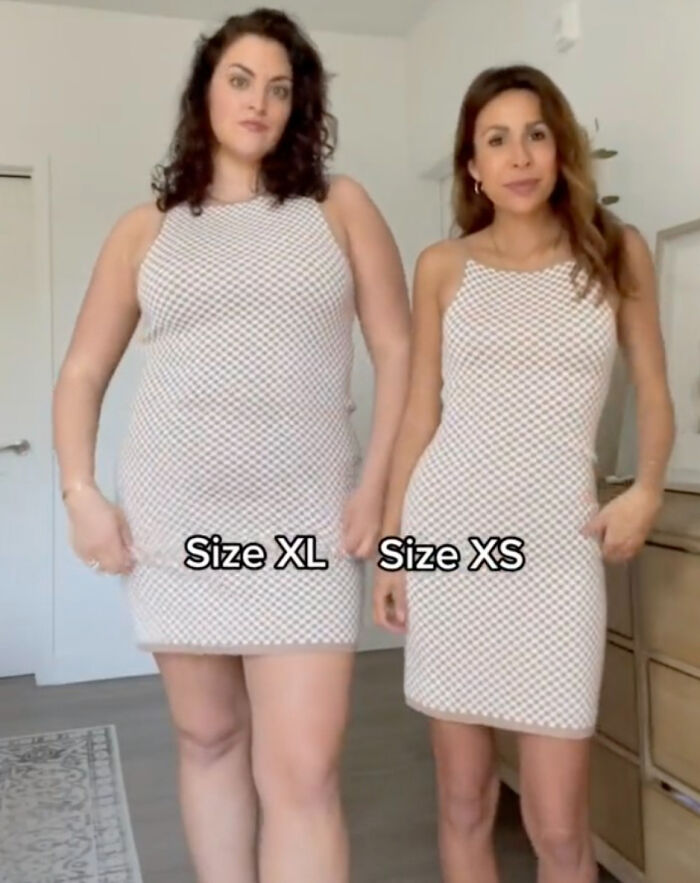 Women Compare XL And XS Sizes Of The Same Clothes, And Their Videos Go Viral