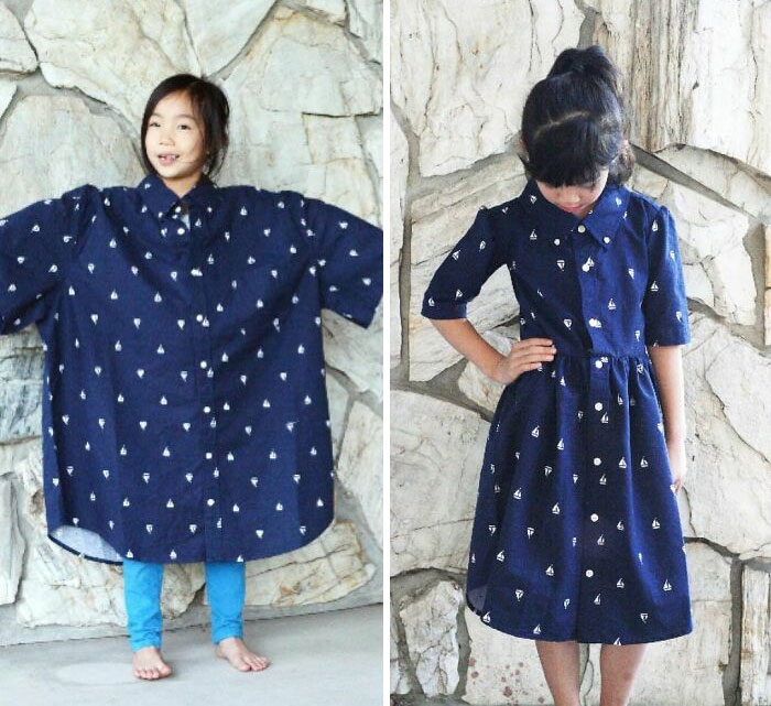 Mom Transforms 30 Old And Ugly Pieces Of Clothing To Save Money, And The Result Gains Her 296k Instagram Followers
