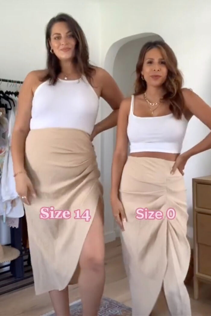 Women Compare XL And XS Sizes Of The Same Clothes, And Their Videos Go Viral