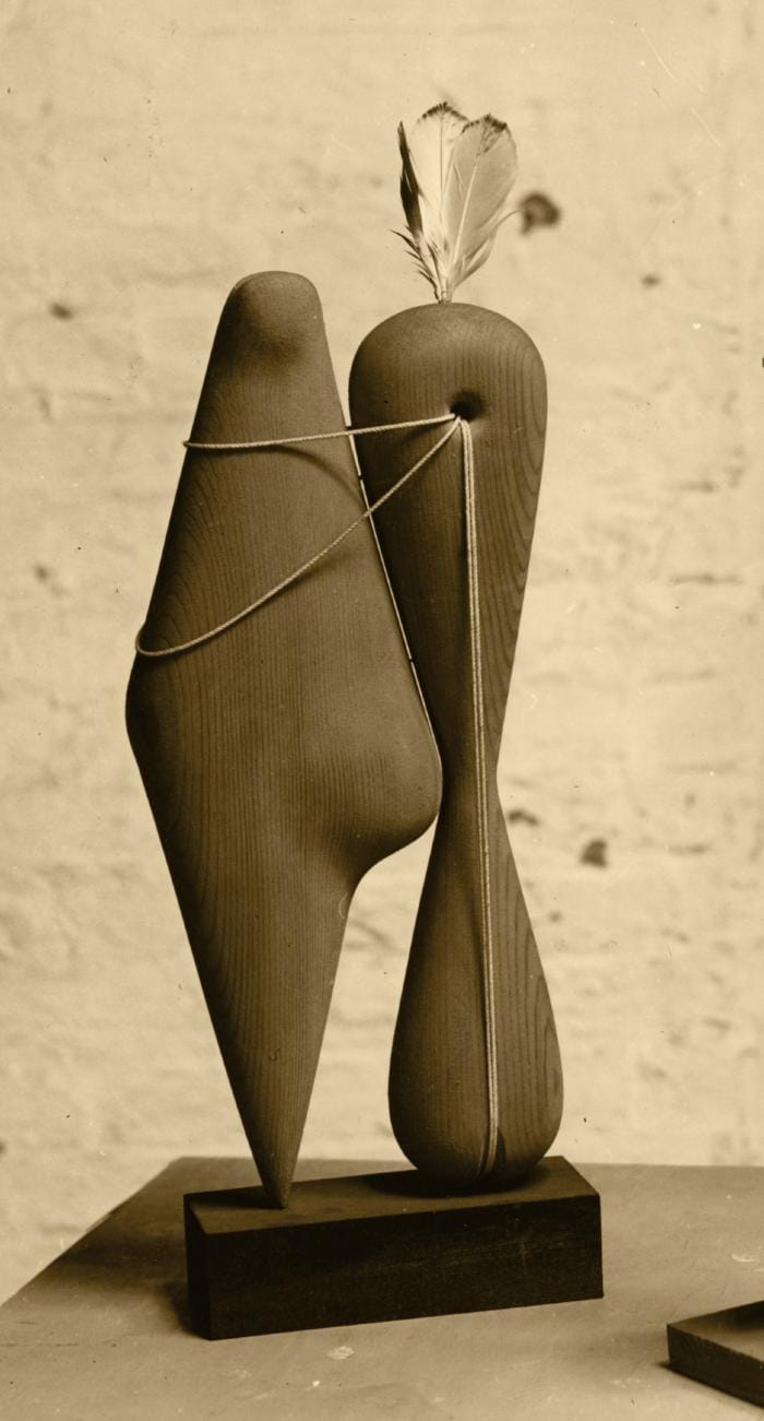 Couple Katchina Noguchi 1943 Wood, String, Feathers