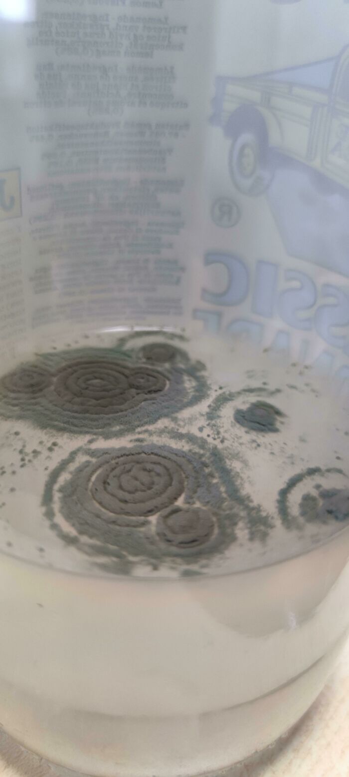 The Pattern Of The Mould On A Bottle Of Lemonade I Forgot In A Cupboard