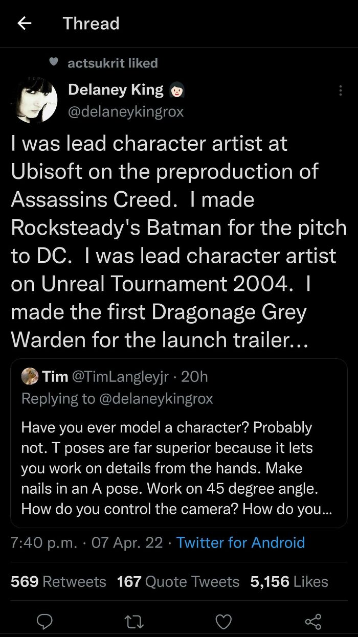 Talking Down To A Professional Character Artist