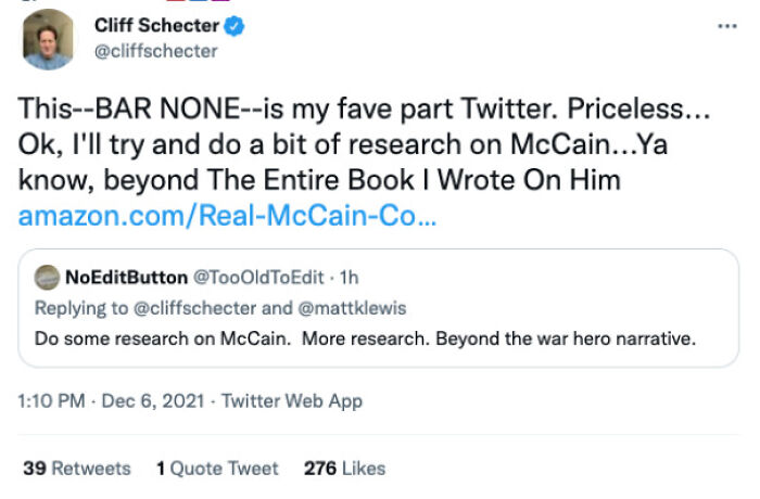 Ahh... The Good Old "Do Some Research" At The Guy Who Wrote A Book About It