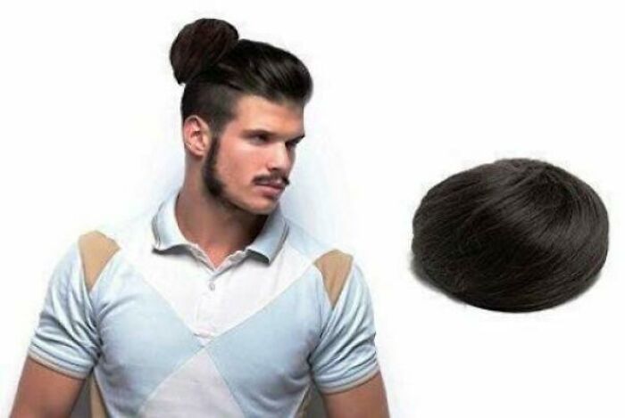 "Clip On Instant Man Bun" On Amazon