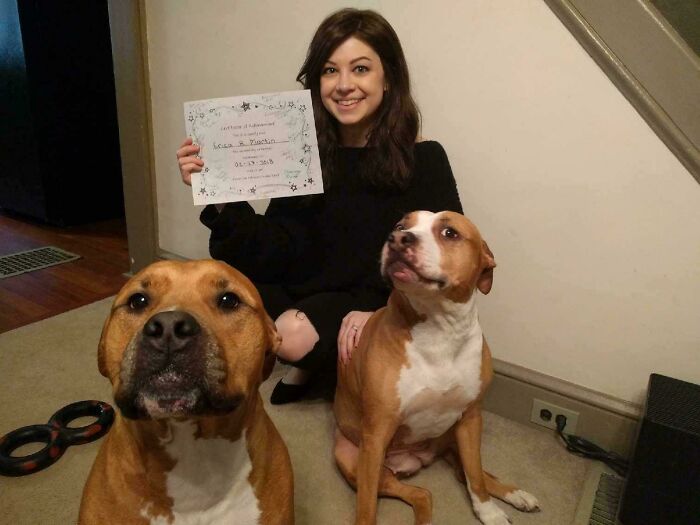 After 3 Months Of Treatment, My Wife Finally Completed Chemo! I Am So Proud Of Her (Dogs Also Proud)!