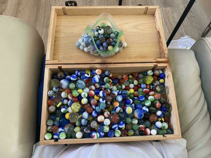 Someone’s Old Marble Collection Got Put In The Trash And Rescued By Me