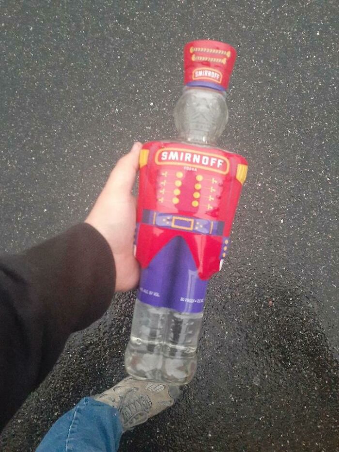 Dumpster Diving Find. Sealed Bottle Of Vodka