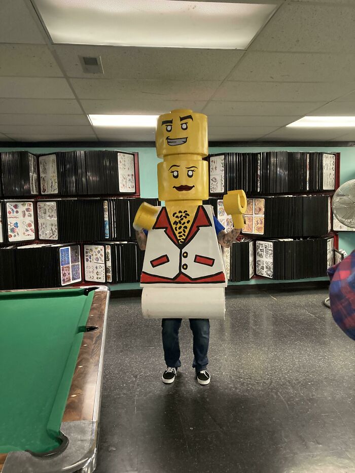 Found This Costume With An Extra Head That Snaps Onto The Other Head In A Dumpster