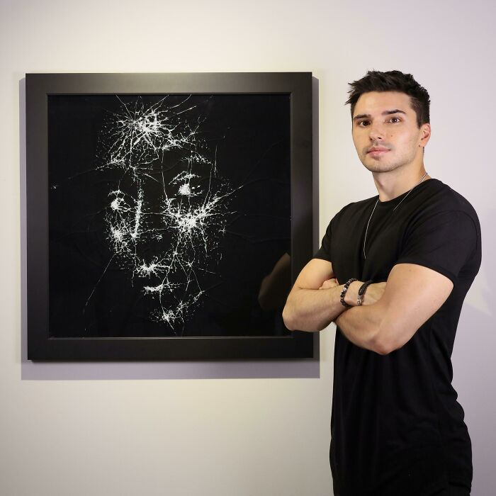 I Made A Portrait By Smashing Glass!