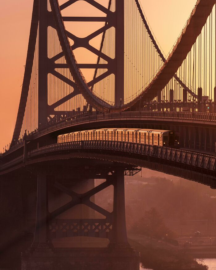The Benjamin Franklin Bridge In Philly