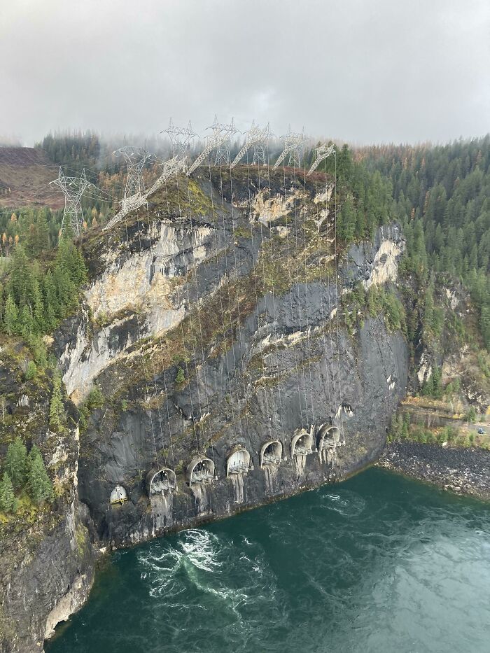 Tunnel Exits And Precarious Pylons, Boundary Dam, Wa