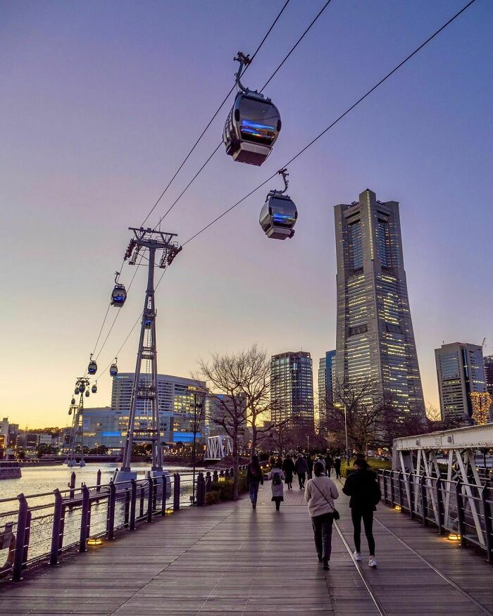 Urban Ropeway, Kisha-Michi Bridge, Yokohama, Japan