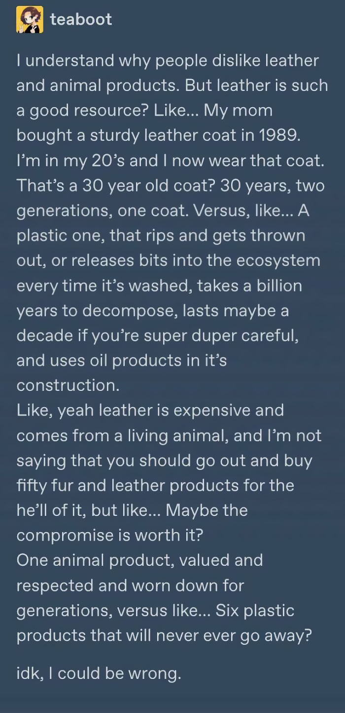 Remember Kids, “Vegan Wool” Is Plastic. And When It Breaks, It’s Decomposition Will Not Be Friendly