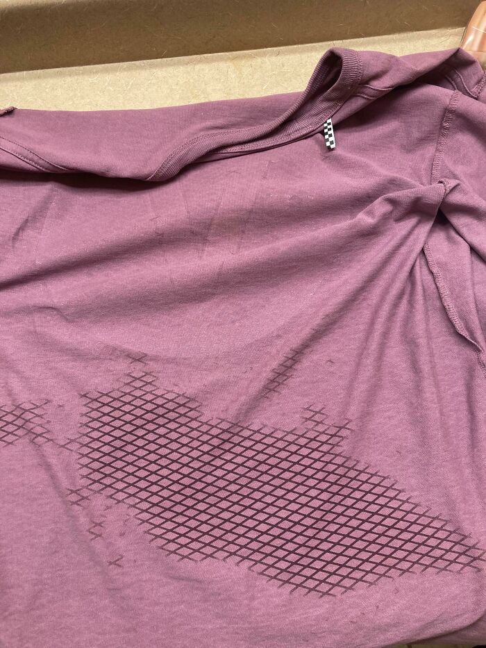 This Waffle Pattern Appeared On My VANS Shirt After I Spilt Water On It