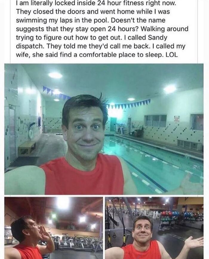 A "24h" Fitness Closed Without Checking And Locked A Man Inside
