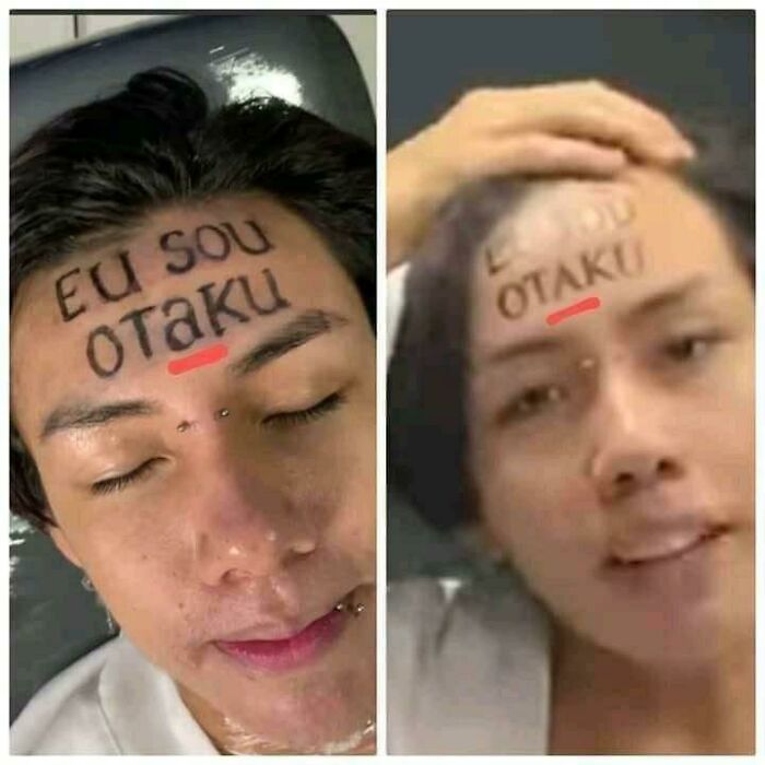 Guy Asks For Money To Remove His Face Tattoo, Forgets To Keep The Same Font In Later Video