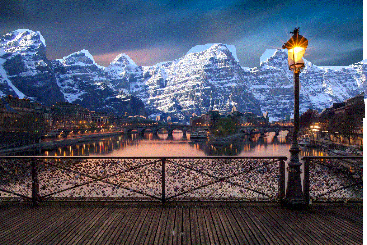 Just Got Back From Paris, The Mountains Almost Look Like They Were Added In With Ms Paint. So Beautiful 