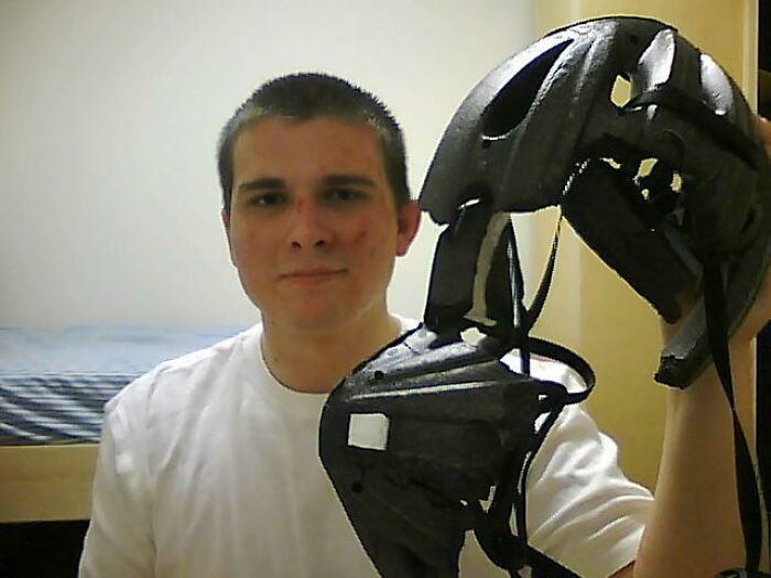 Es por esto que uso casco