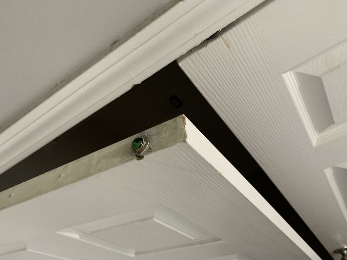 Cousin Fixed The Closet Door With A Marble