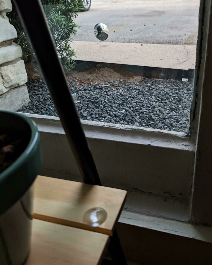 A Circular Chunk Of Glass Fell Out Of My Window And I Don't Know How