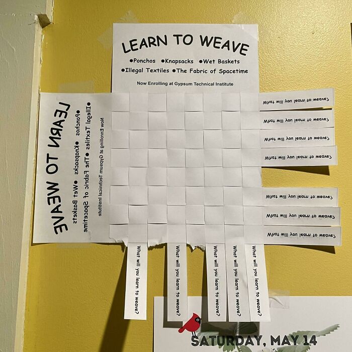 This Woven Advertisement For Weaving Classes