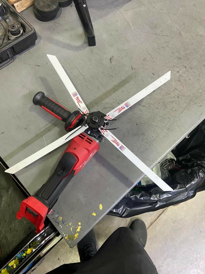 The Helicopter. Grinder Attachments From Hell-Fb