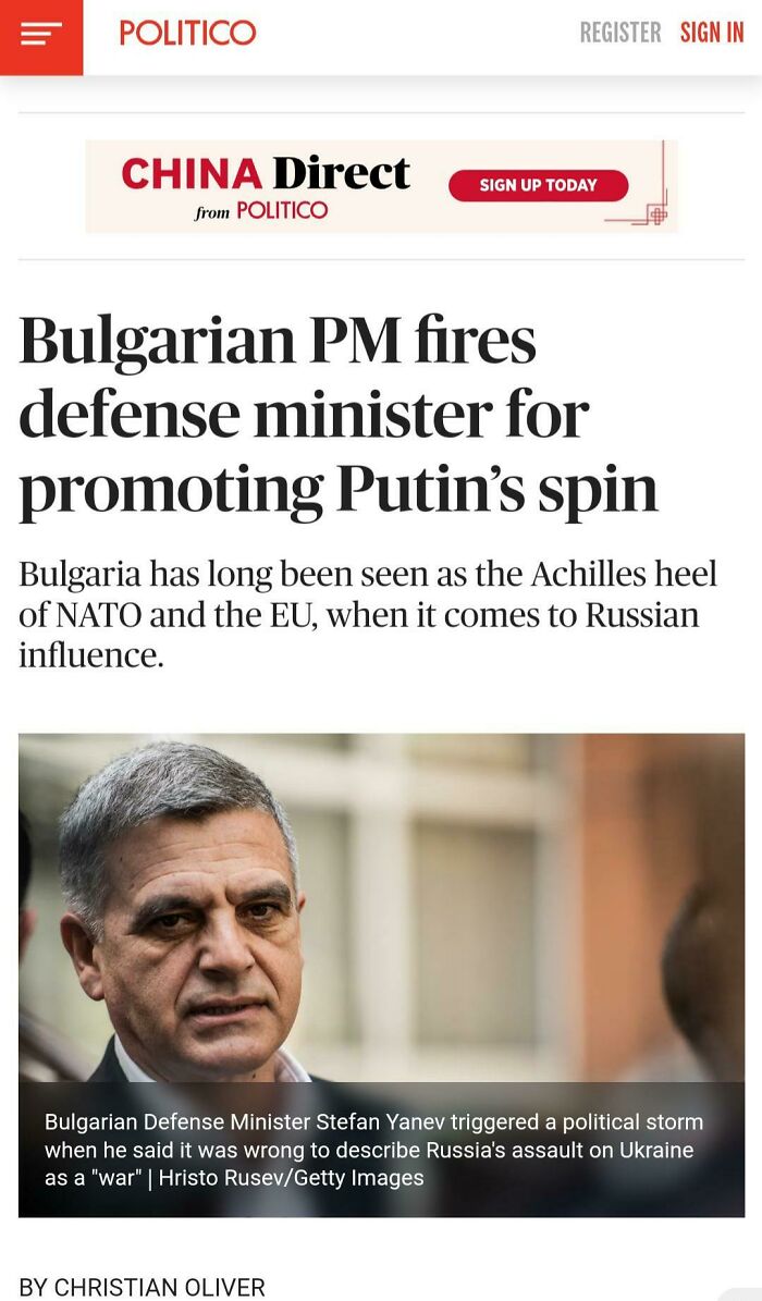 I Once Was A Defence Minister