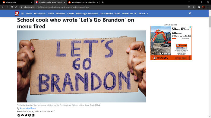He Told The Newspaper That He Doesn’t Believe That He Should Have Been Fired And That The Menu Calendar Was In His Office, In View Of Very Few People. He Also Said The Phrase Doesn’t Necessarily Translate Into “F— Joe Biden.” Lol Ok