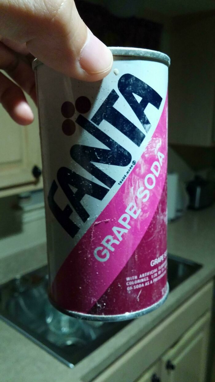 1970s Fanta Grape Soda Found Inside My Drywall While Renovating Bathroom