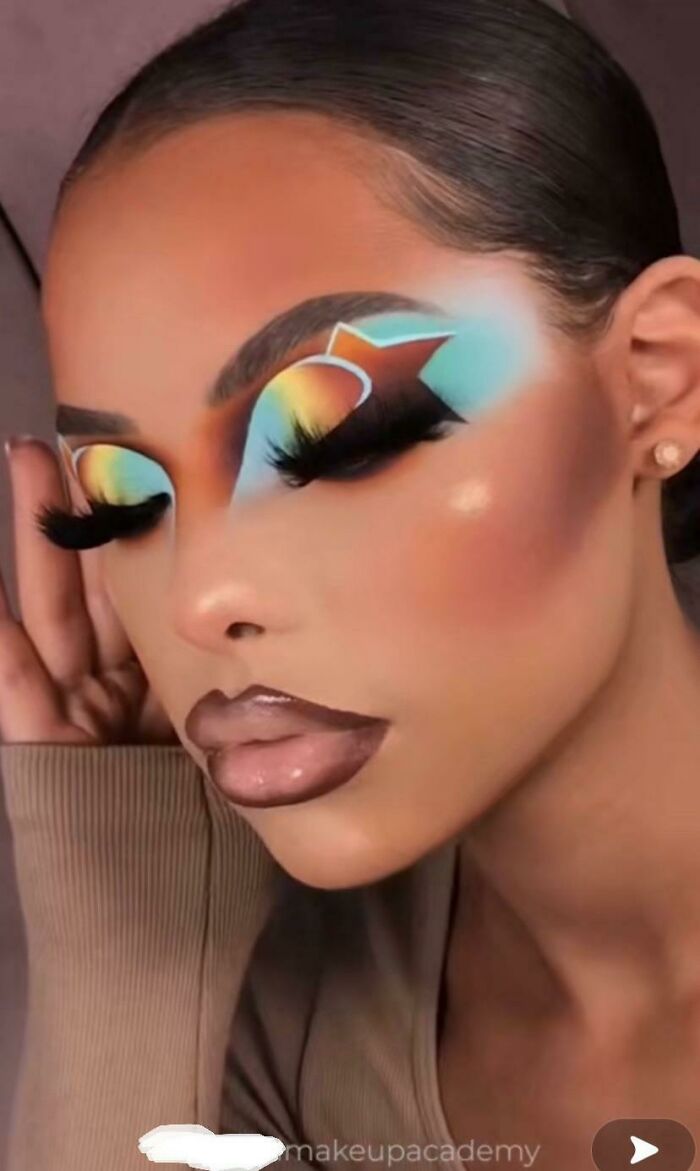 The Eye Makeup Is Impressive But The Lips Are So Distracting… And It’s From A Makeup Academy
