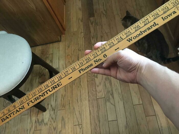 This Yardstick I Found In My Attic Is Old Enough To Have A 1 Digit Phone Number