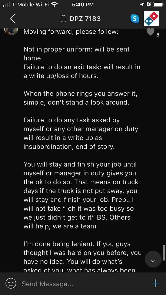 My 2nd Job Recently Changed Managers