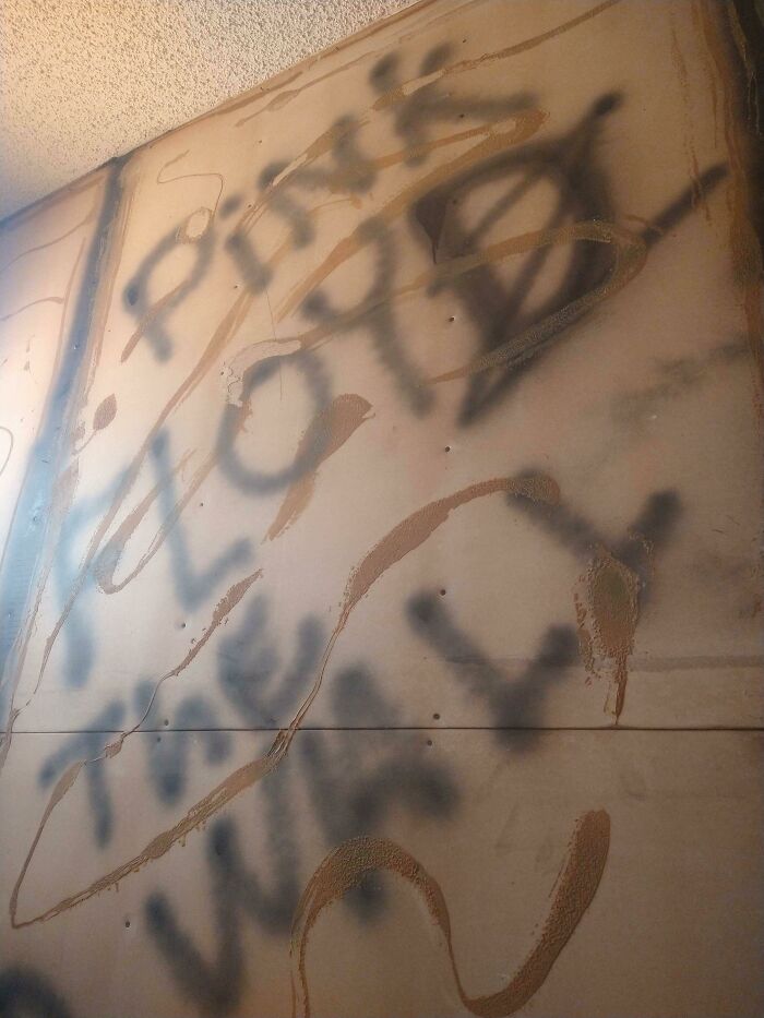 We're Renovating Our Home And Had To Take Down The Covering On The Wall That's Been There Since It Was Built In 1980, Found This Gem Underneath