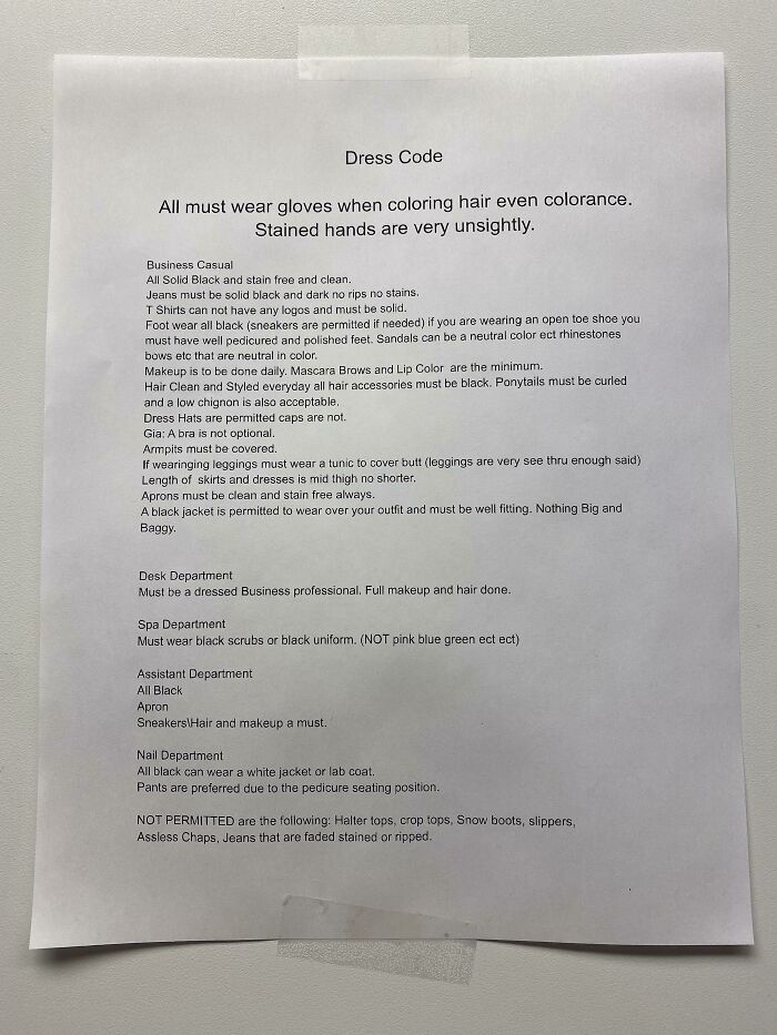 My GF’s Absolutely Ridiculous Dress Code