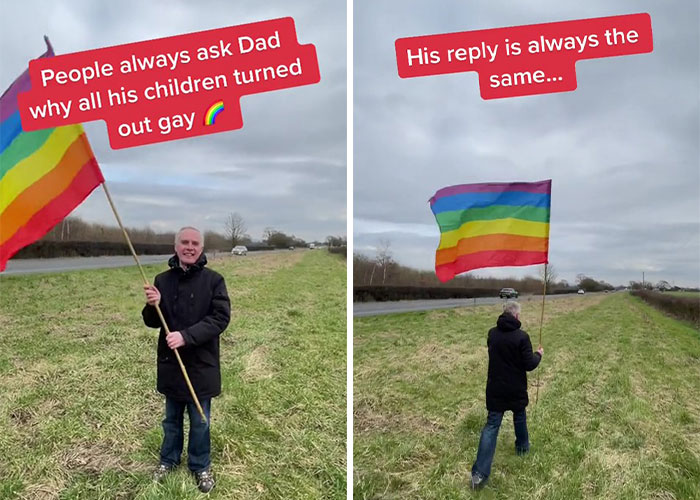 The Internet Cannot Get Enough Of This Dad Who Filled Yard With Pride Flags To Annoy Homophobic Neighbor