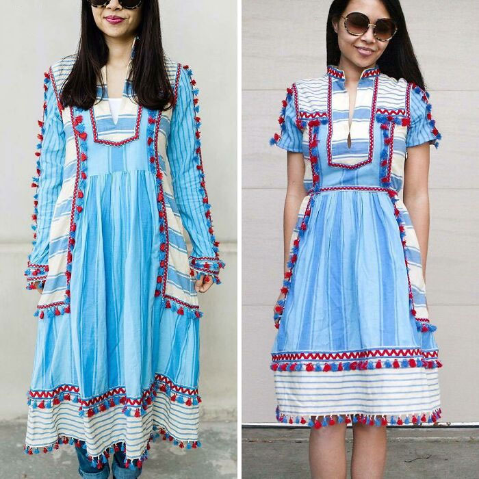 Mom Transforms 30 Old And Ugly Pieces Of Clothing To Save Money, And The Result Gains Her 296k Instagram Followers