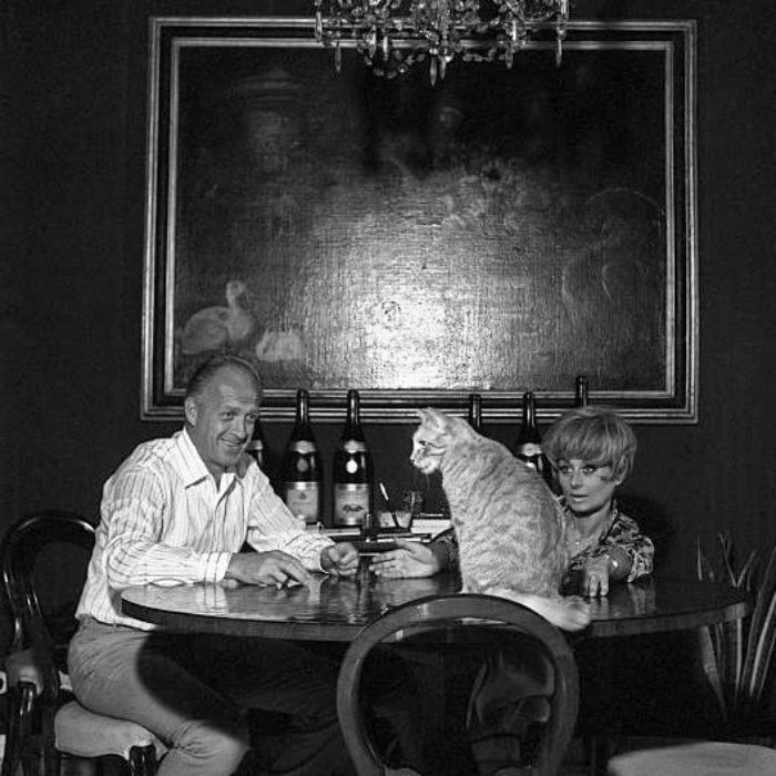 Italian Film Actor, Comedian, And Television Host Raimondo Vianello And Italian Actress, Singer, And Television And Radio Presenter Sandra Mondaini, 1967