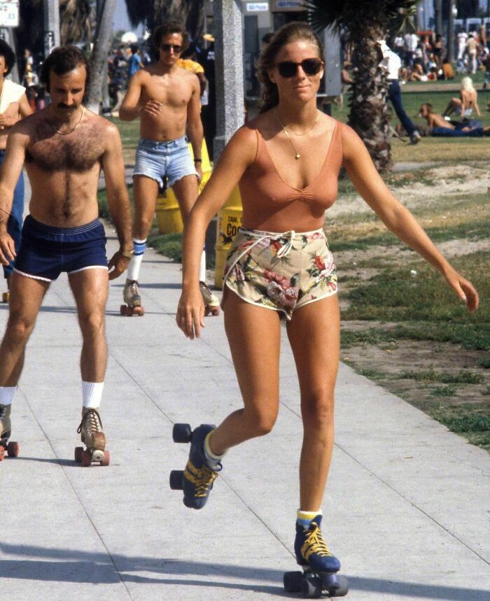 Roller Skaters In Venice Beach, California, 1979(By Waring Abbott)