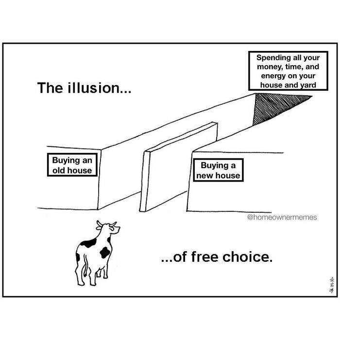 There’s No Escaping It
@homeownermemes
#oldhouselove #newconstruction