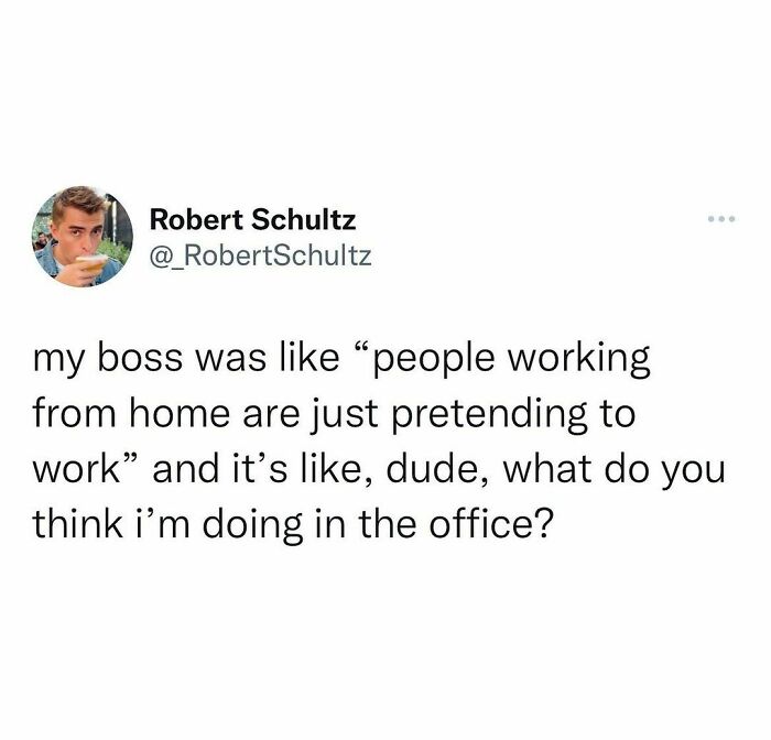 "Funny meme about remote work skepticism and pretending to work highlighted on a popular Instagram page."