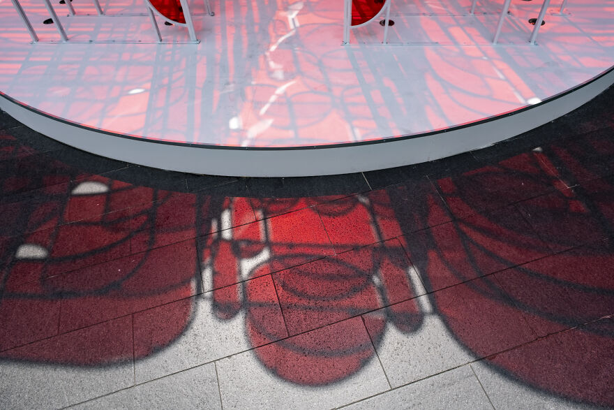 "Crimson Cloud": Red Transparent Plexiglass Art Installation (12 Pics)